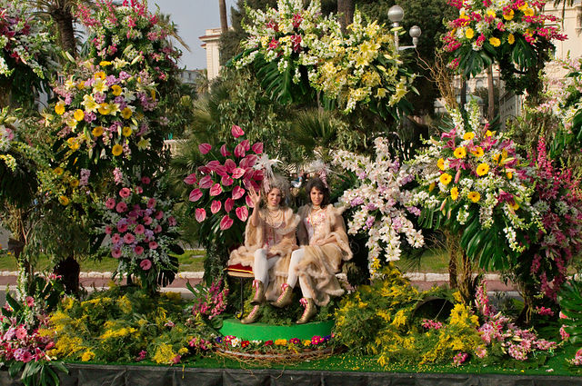 Carnaval à Nice : chars de fleurs